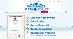 Desktop Screenshot of markenschlaf.de