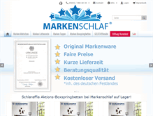 Tablet Screenshot of markenschlaf.de